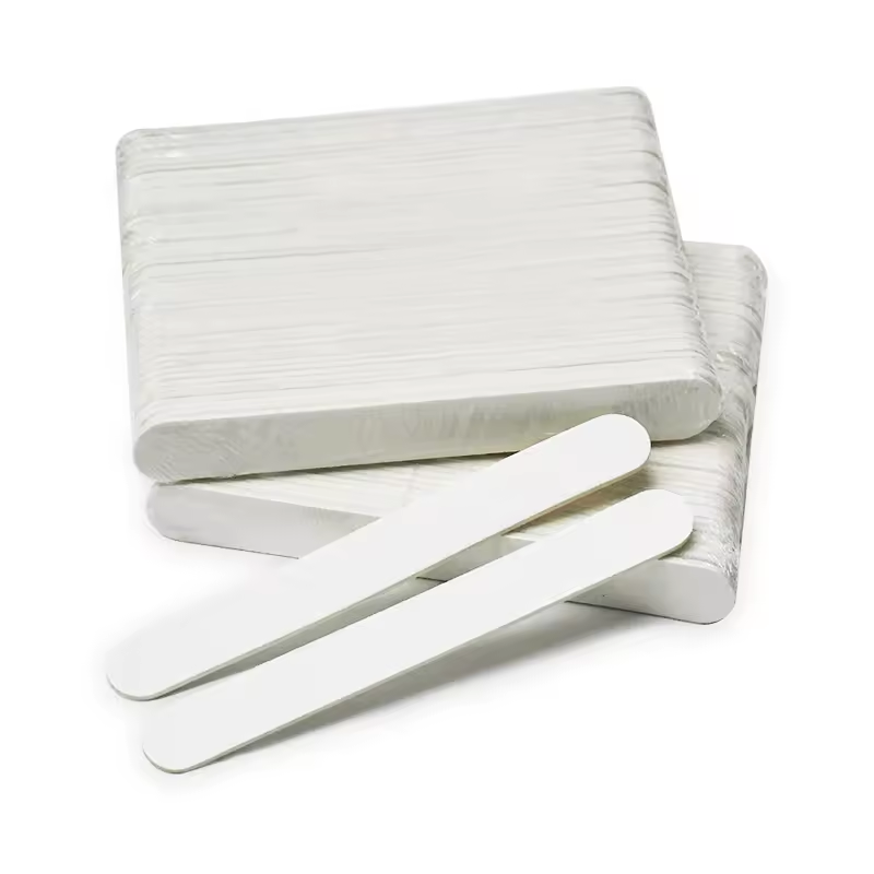 Wholesale Disposable White Wood Nail Files 80 100 120 150 180 240 Grit white Mini Nail File For Nail Salon