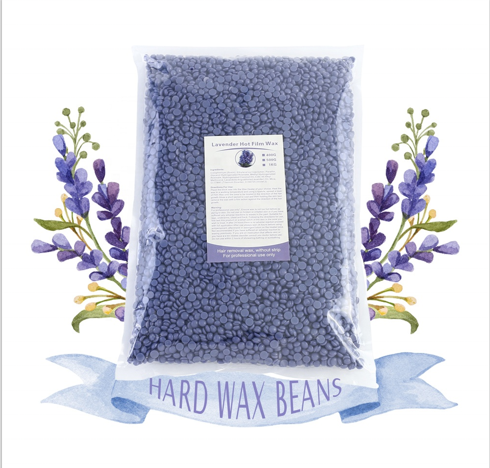 1000g 2 Pound Depilatory Hair Removal Hot Wax 1kg Lavender Hard Wax Beans