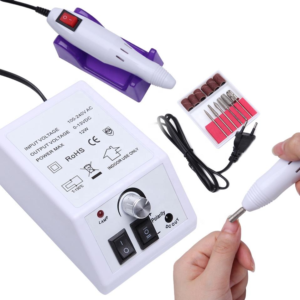 20000RPM Electric Nail Drill Machine Gel Nail Art Polisher Milling Cutter For Manicure Pedicure Electric Nail File Set Tools Kit