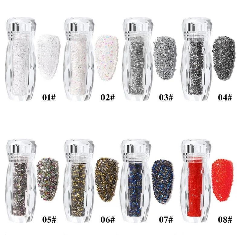 Nail Rhinestones New And Hot Sale 3D Caviar Beads Simple Glitter Red Transparent Rhinestone Nail Decoration For Nail Art