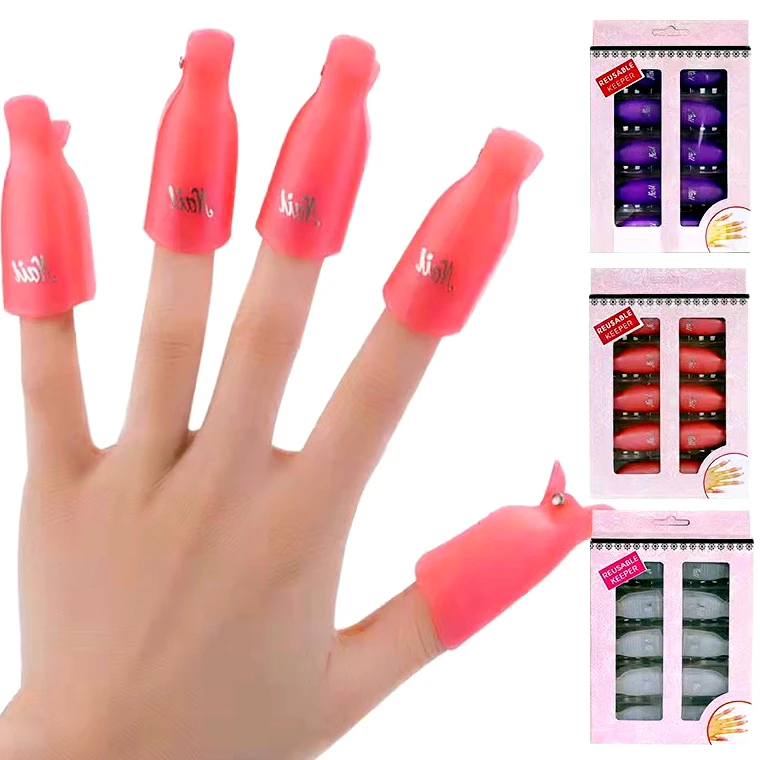 CLIPPERS & NIPPERS 10 Pcs/Pack Professional Faster Soak Off Nail Gel Polish Tool Reusable Keeper Clip For Remove Gel Polish